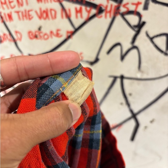 Vintage 60s Red Tartan Plaid Pleated Skirt - Picture 8 of 12